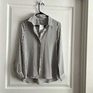 Black and white stripped blouse